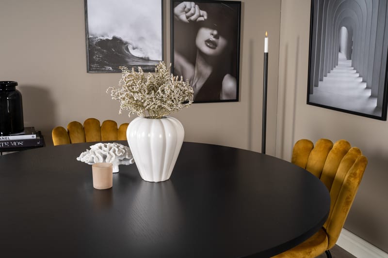 Copenhagen Matgrupp med 4 Limhamn Matstolar Gul - Furniture Fashion - Möbler - Bord & matgrupp - Matgrupp