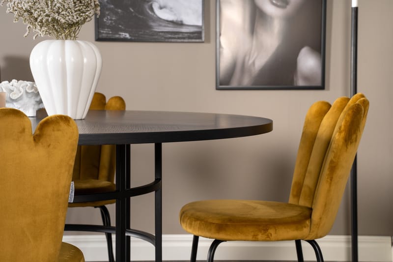 Copenhagen Matgrupp med 4 Limhamn Matstolar Gul - Furniture Fashion - Möbler - Bord & matgrupp - Matgrupp