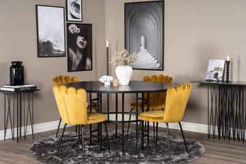 Copenhagen Matgrupp med 4 Limhamn Matstolar Gul - Furniture Fashion - Möbler - Bord & matgrupp - Matgrupp