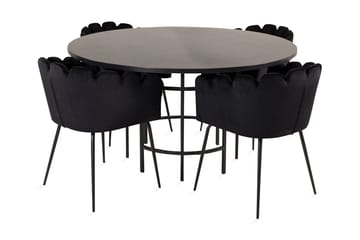 Copenhagen Matgrupp med 4 Limhamn Matstolar Svart - Furniture Fashion - Möbler - Bord & matgrupp - Matgrupp