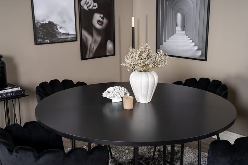 Copenhagen Matgrupp med 4 Limhamn Matstolar Svart - Furniture Fashion - Möbler - Bord & matgrupp - Matgrupp