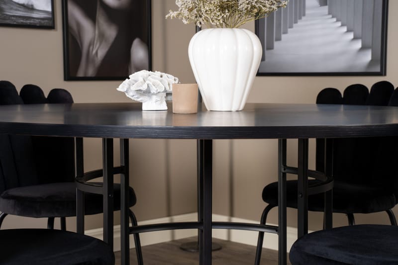 Copenhagen Matgrupp med 4 Limhamn Matstolar Svart - Furniture Fashion - Möbler - Bord & matgrupp - Matgrupp