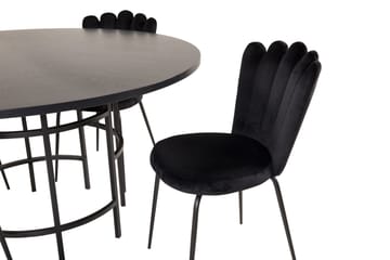 Copenhagen Matgrupp med 4 Limhamn Matstolar Svart - Furniture Fashion - Möbler - Bord & matgrupp - Matgrupp