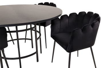 Copenhagen Matgrupp med 4 Limhamn Matstolar Svart - Furniture Fashion - Möbler - Bord & matgrupp - Matgrupp