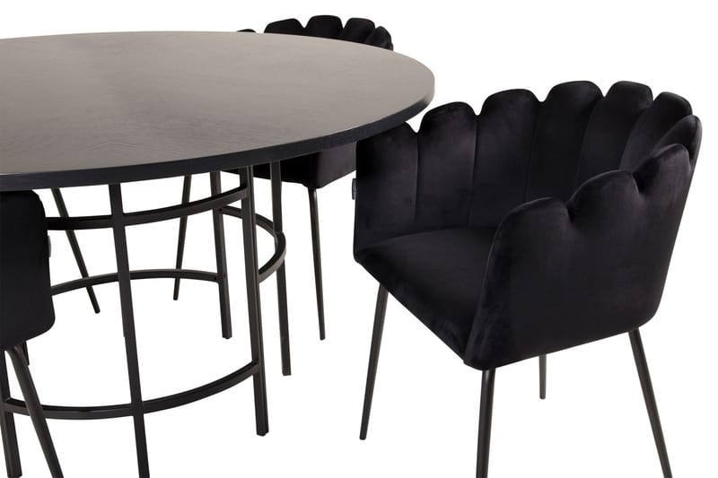 Copenhagen Matgrupp med 4 Limhamn Matstolar Svart - Furniture Fashion - Möbler - Bord & matgrupp - Matgrupp