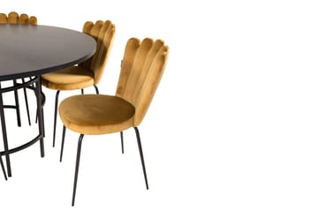 Copenhagen Matgrupp med 6 Limhamn Matstolar Gul - Furniture Fashion - Möbler - Bord & matgrupp - Matgrupp