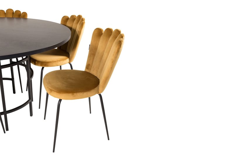 Copenhagen Matgrupp med 6 Limhamn Matstolar Gul - Furniture Fashion - Möbler - Bord & matgrupp - Matgrupp