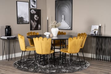 Copenhagen Matgrupp med 6 Limhamn Matstolar Gul - Furniture Fashion - Möbler - Bord & matgrupp - Matgrupp