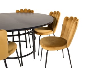 Copenhagen Matgrupp med 6 Limhamn Matstolar Gul - Furniture Fashion - Möbler - Bord & matgrupp - Matgrupp