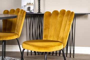 Copenhagen Matgrupp med 6 Limhamn Matstolar Gul - Furniture Fashion - Möbler - Bord & matgrupp - Matgrupp