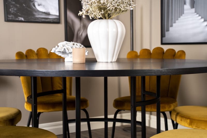 Copenhagen Matgrupp med 6 Limhamn Matstolar Gul - Furniture Fashion - Möbler - Bord & matgrupp - Matgrupp