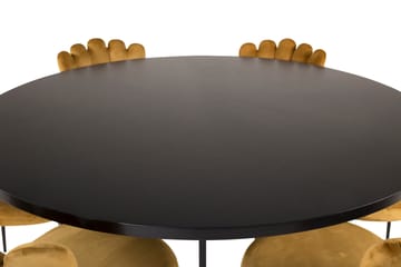 Copenhagen Matgrupp med 6 Limhamn Matstolar Gul - Furniture Fashion - Möbler - Bord & matgrupp - Matgrupp