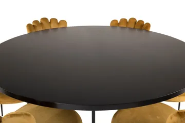 Copenhagen Matgrupp med 6 Limhamn Matstolar Gul - Furniture Fashion - Möbler - Bord & matgrupp - Matgrupp