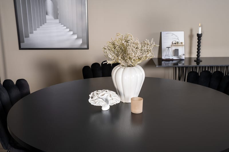 Copenhagen Matgrupp med 6 Limhamn Matstolar Svart - Furniture Fashion - Möbler - Bord & matgrupp - Matgrupp