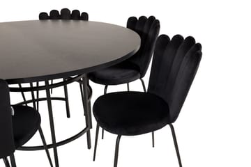Copenhagen Matgrupp med 6 Limhamn Matstolar Svart - Furniture Fashion - Möbler - Bord & matgrupp - Matgrupp