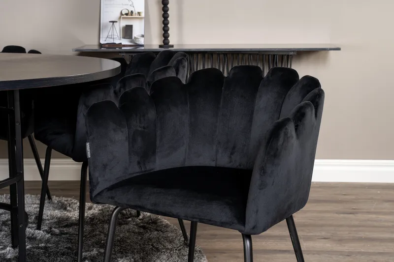 Copenhagen Matgrupp med 6 Limhamn Matstolar Svart - Furniture Fashion - Möbler - Bord & matgrupp - Matgrupp