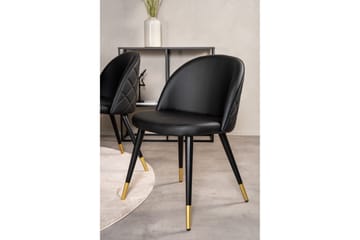 Copenhagen Matgrupp med 6 Valera Matstolar Mässing/Svart - Furniture Fashion - Möbler - Bord & matgrupp - Matgrupp