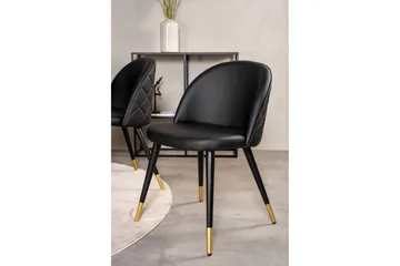 Copenhagen Matgrupp med 6 Valera Matstolar Mässing/Svart - Furniture Fashion - Möbler - Bord & matgrupp - Matgrupp