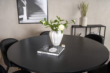 Copenhagen Matgrupp med 6 Valera Matstolar Mässing/Svart - Furniture Fashion - Möbler - Bord & matgrupp - Matgrupp