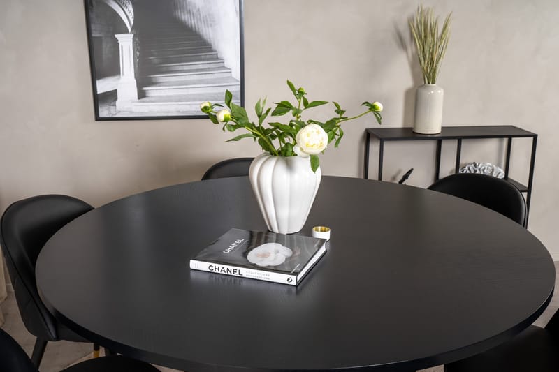 Copenhagen Matgrupp med 6 Valera Matstolar Mässing/Svart - Furniture Fashion - Möbler - Bord & matgrupp - Matgrupp