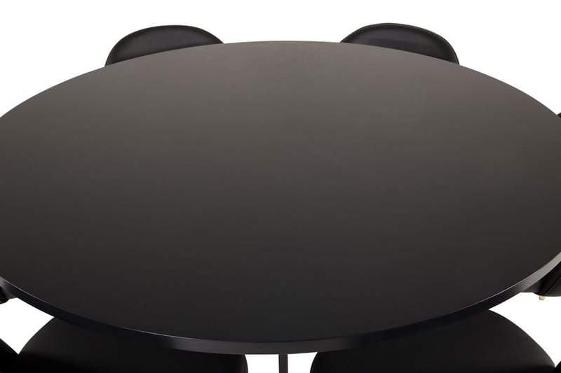 Copenhagen Matgrupp med 6 Valera Matstolar Mässing/Svart - Furniture Fashion - Möbler - Bord & matgrupp - Matgrupp