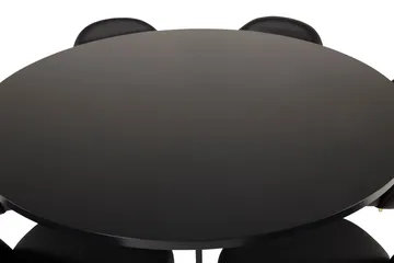 Copenhagen Matgrupp med 6 Valera Matstolar Mässing/Svart - Furniture Fashion - Möbler - Bord & matgrupp - Matgrupp