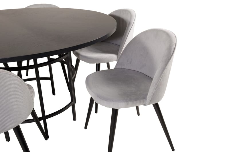 Copenhagen Matgrupp med 6 Valerie Matstolar Manchester Grå/S - Furniture Fashion - Möbler - Bord & matgrupp - Matgrupp