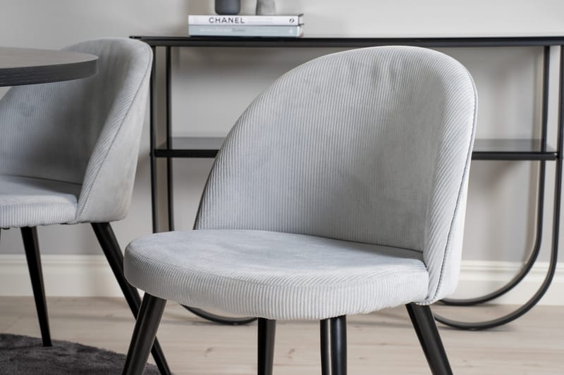 Copenhagen Matgrupp med 6 Valerie Matstolar Manchester Grå/S - Furniture Fashion - Möbler - Bord & matgrupp - Matgrupp