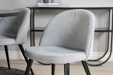 Copenhagen Matgrupp med 6 Valerie Matstolar Manchester Grå/S - Furniture Fashion - Möbler - Bord & matgrupp - Matgrupp