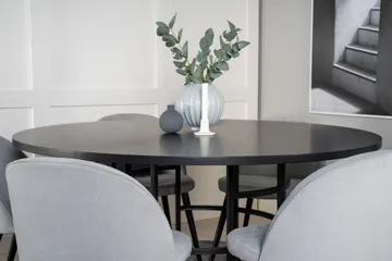 Copenhagen Matgrupp med 6 Valerie Matstolar Manchester Grå/S - Furniture Fashion - Möbler - Bord & matgrupp - Matgrupp