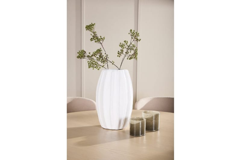 Matgrupp Copenhagen Runt 140 cm med 6st Astoria Stolar Vit / Beige, Beige - Vit / Beige, Beige - Möbler - Bord & matgrupp - Matgrupp