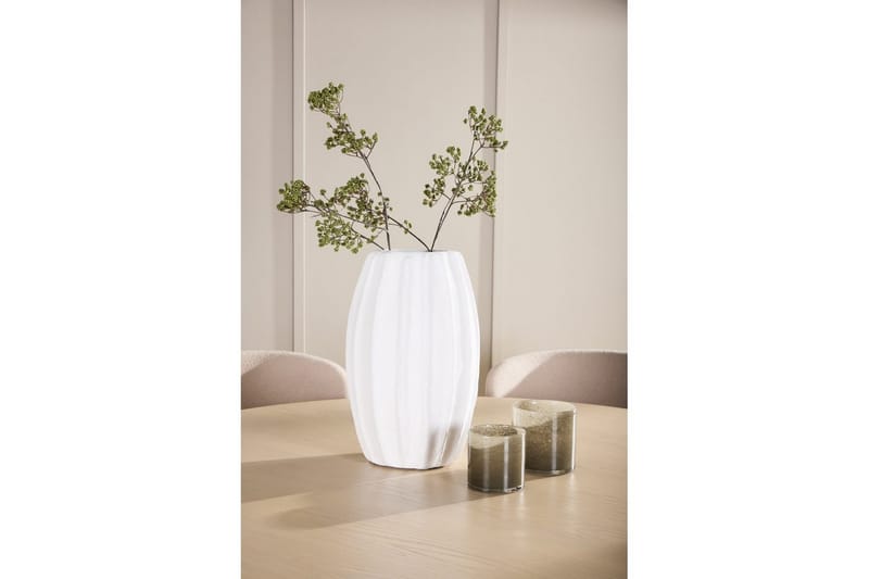 Matgrupp Copenhagen Runt 140 cm med 6st Astoria Stolar Vit / Beige, Beige - Vit / Beige, Beige - Möbler - Bord & matgrupp - Matgrupp