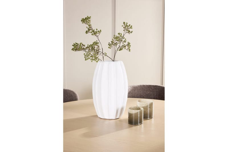 Matgrupp Copenhagen Runt 140 cm med 6st Astoria Stolar Vit / Beige, Brun - Vit / Beige, Brun - Möbler - Bord & matgrupp - Matgrupp