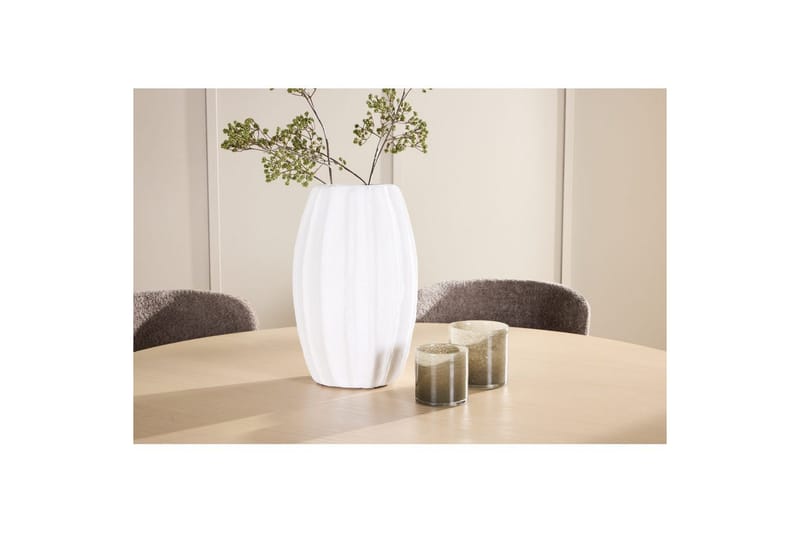 Matgrupp Copenhagen Runt 140 cm med 6st Astoria Stolar Vit / Beige, Brun - Vit / Beige, Brun - Möbler - Bord & matgrupp - Matgrupp