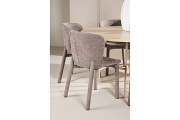 Matgrupp Copenhagen Runt 140 cm med 6st Astoria Stolar Vit / Beige, Brun - Vit / Beige, Brun - Möbler - Bord & matgrupp - Matgrupp