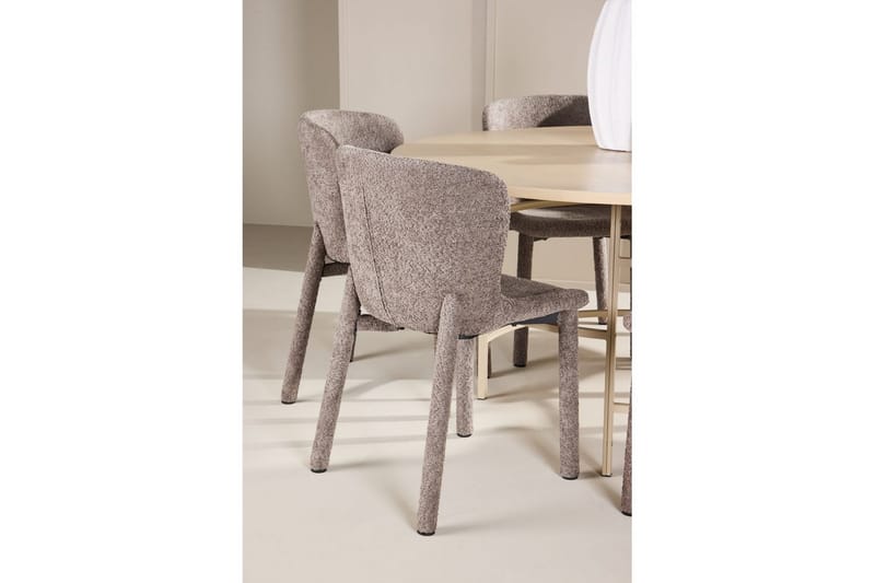 Matgrupp Copenhagen Runt 140 cm med 6st Astoria Stolar Vit / Beige, Brun - Vit / Beige, Brun - Möbler - Bord & matgrupp - Matgrupp