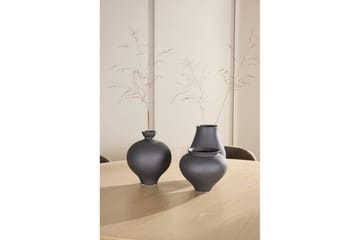 Matgrupp Copenhagen Runt 140 cm Vit/Svart med 6st Edina Stolar Svart / Brun - Svart / Brun - Möbler - Bord & matgrupp - Matgrupp