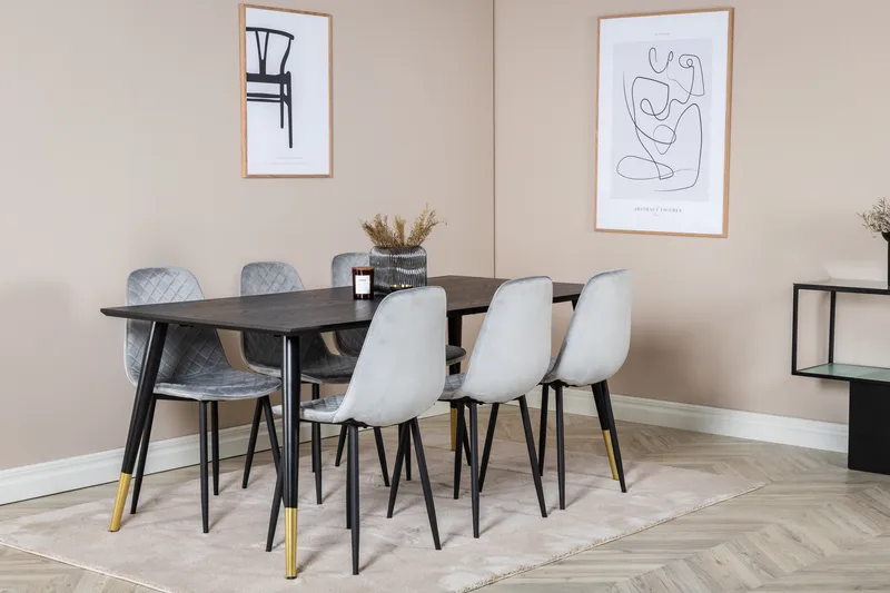 Daicy Matbord 180 cm med 6 st Ypas Matstol - Möbler - Bord & matgrupp - Matgrupp