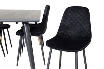 Daicy Matgrupp 180 cm inkl 6 Ypas Stolar - Svart/Mässing - Möbler - Bord & matgrupp - Matgrupp