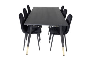 Daicy Matgrupp 180 cm inkl 6 Ypas Stolar - Svart/Mässing - Möbler - Bord & matgrupp - Matgrupp
