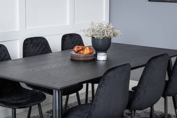 Daicy Matgrupp 180 cm inkl 6 Ypas Stolar - Svart/Mässing - Möbler - Bord & matgrupp - Matgrupp
