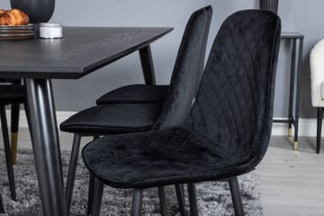 Daicy Matgrupp 180 cm inkl 6 Ypas Stolar - Svart/Mässing - Möbler - Bord & matgrupp - Matgrupp