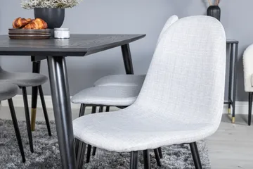 Daicy Matgrupp 180 cm inkl 6 Ypas Stolar - Svart/Mässing/Grå - Möbler - Bord & matgrupp - Matgrupp
