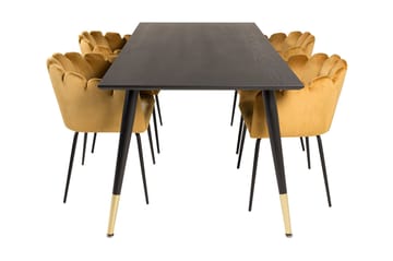 Daicy Matgrupp 180 cm med 4 Limhamn Matstolar Gul - Furniture Fashion - Möbler - Bord & matgrupp - Matgrupp