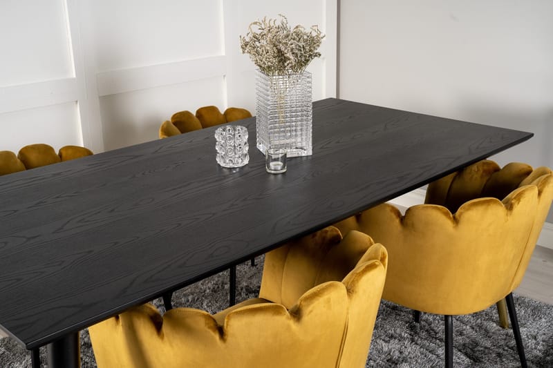 Daicy Matgrupp 180 cm med 4 Limhamn Matstolar Gul - Furniture Fashion - Möbler - Bord & matgrupp - Matgrupp
