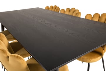 Daicy Matgrupp 180 cm med 6 Limhamn Matstolar Gul - Furniture Fashion - Möbler - Bord & matgrupp - Matgrupp