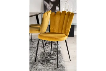 Daicy Matgrupp 180 cm med 6 Limhamn Matstolar Gul - Furniture Fashion - Möbler - Bord & matgrupp - Matgrupp