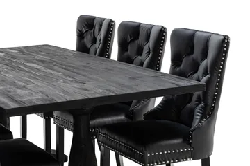 Dijon Matgrupp 200 cm inkl 6 Bergviken Stolar Konstläder - Brun - Möbler - Bord & matgrupp - Matgrupp