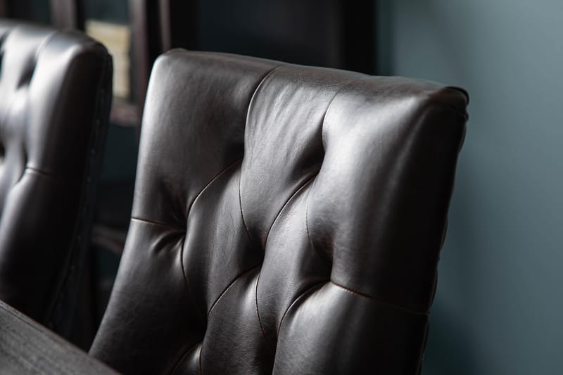 Dijon Matgrupp 200 cm med 6 Tuva Fåtölj - Vintage Trä / Brun Pu - Möbler - Bord & matgrupp - Matgrupp