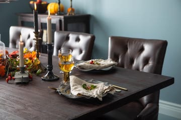 Dijon Matgrupp 200 cm med 6 Tuva Fåtölj - Vintage Trä / Brun Pu - Möbler - Bord & matgrupp - Matgrupp